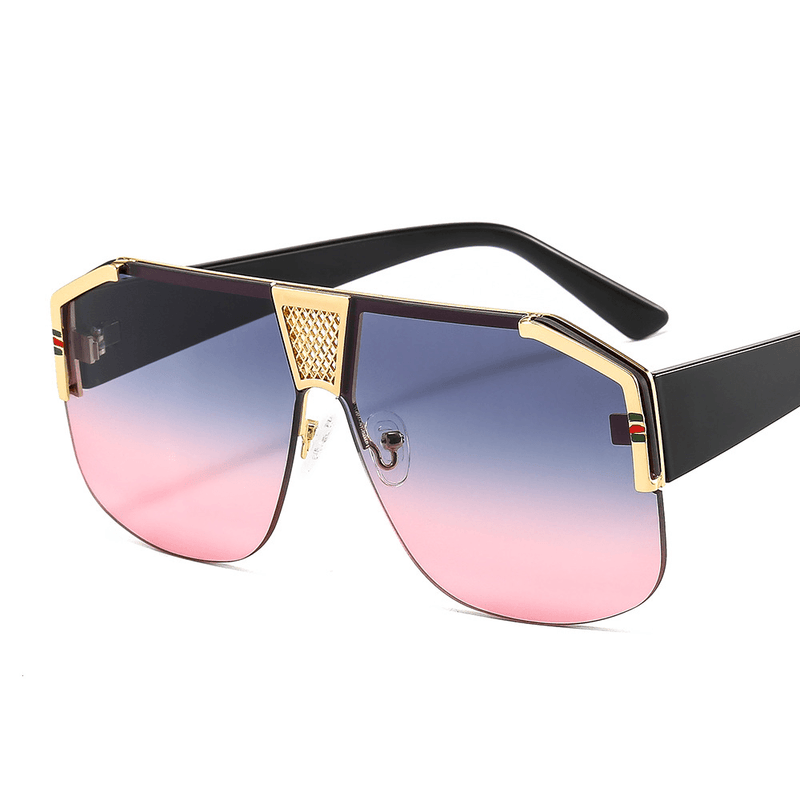 Large black metal frame sunglasses, view 4 - MRSLM
