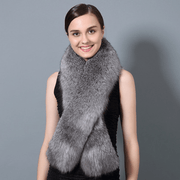 women's winter fur collar scarf, view 3 - MRSLM