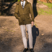 Men's long slim autumn coat - MRSLM