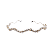 retro rhinestone pearl wave hair band - MRSLM