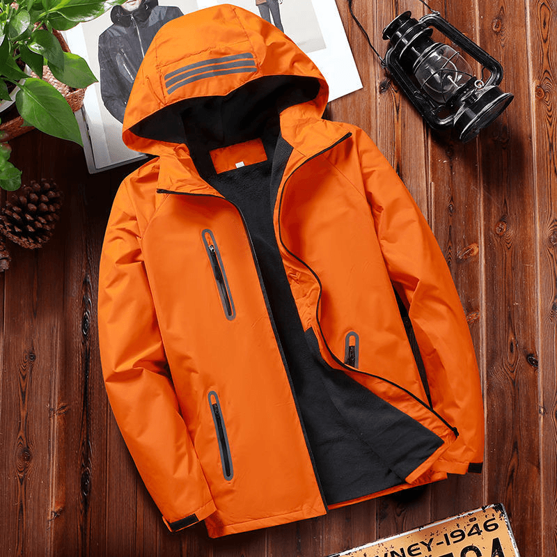 men's loose cotton-padded hooded jacket, view 6 - MRSLM