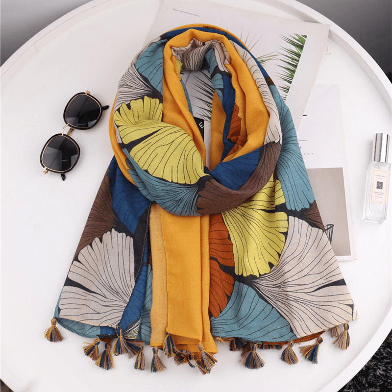 fringed ethnic cotton linen scarf, view 19 - MRSLM
