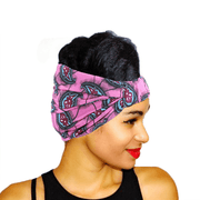Women's wide printed headband, view 4 - MRSLM