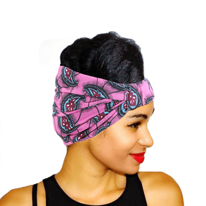 Women's wide printed headband, view 4 - MRSLM