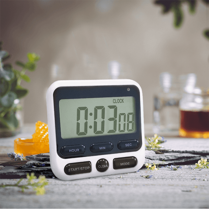 Minleaf ML-KT01 Digital Kitchen Timer Home LCD Screen Square Cooking Count up Countdown Alarm Sleep Stopwatch - MRSLM
