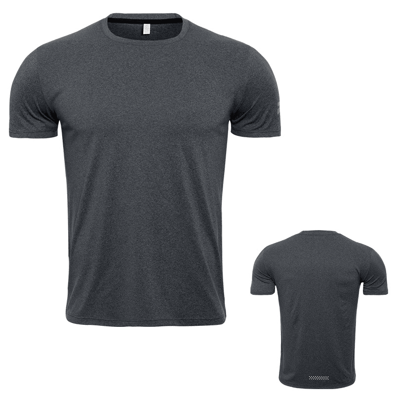 Men's Loose Large Size Quick-Drying T-Shirt round Neck Stretch Fitness Clothing