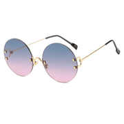 women's retro round metal gradient sunglasses, view 7 - MRSLM