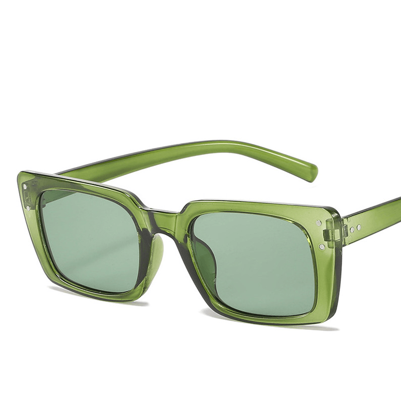 women's bright black square sunglasses, view 3 - MRSLM
