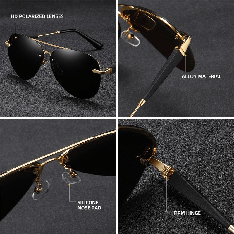 classic rimless sunglasses, view 9 - MRSLM