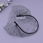 rhinestone veil mesh headband, view 5 - MRSLM