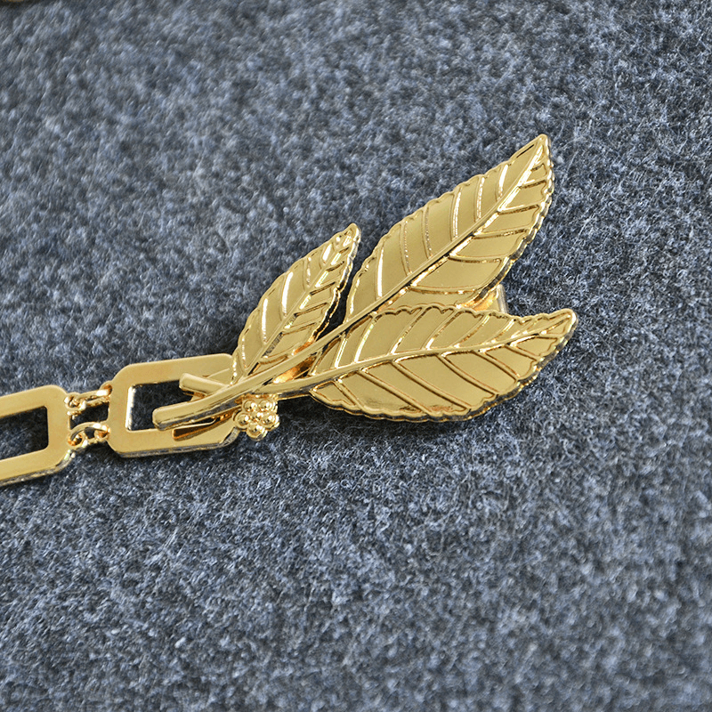 Women's metal leaf waist chain, view 7 - MRSLM