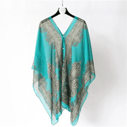 women's printed chiffon shawl, view 12 - MRSLM