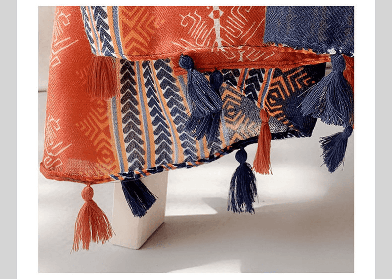 Ethnic style oversized scarf, view 5 - MRSLM