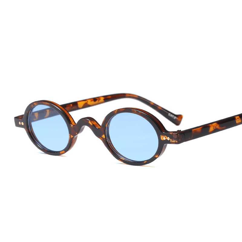 oval retro leopard sunglasses, view 4 - MRSLM