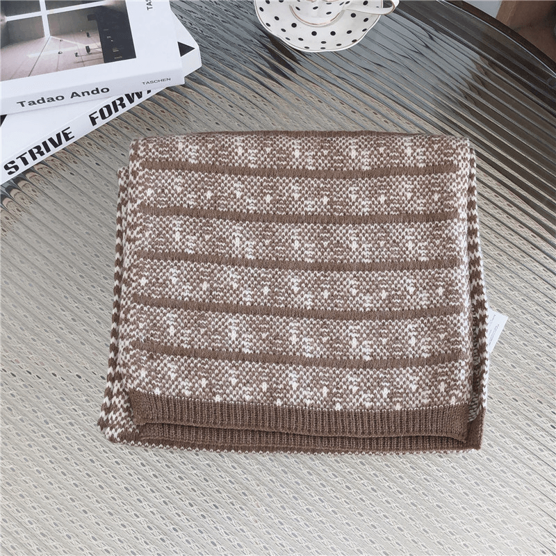 thick warm couple knitted scarf, view 6 - MRSLM