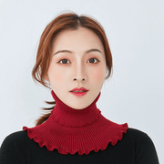women's wool knit triangle bib neck warmer, view 10 - MRSLM