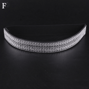 Women's rhinestone elastic wide belt, view 10 - MRSLM