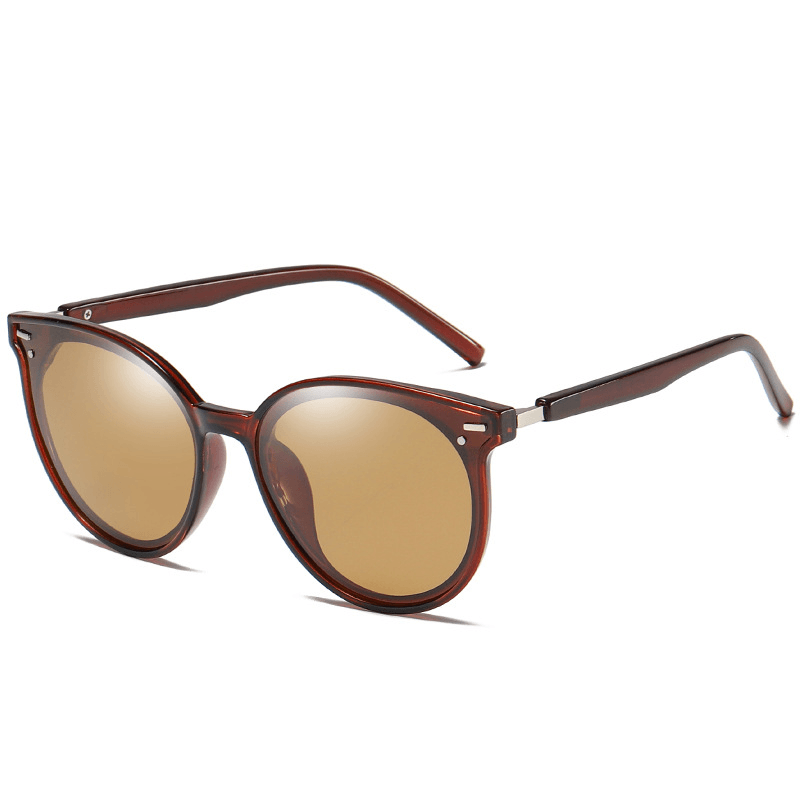 fashion round frame polarized sunglasses, view 4 - MRSLM