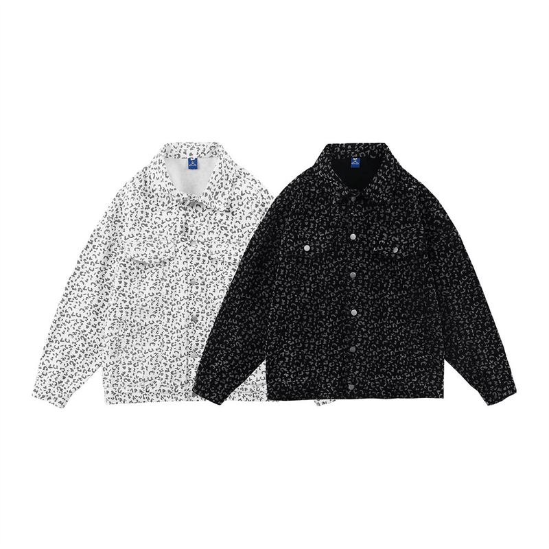 Men's leopard print denim jacket, view 5 - MRSLM