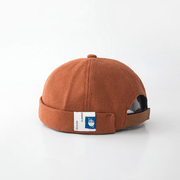 Women's simple melon cap with letter patch, view 4 - MRSLM
