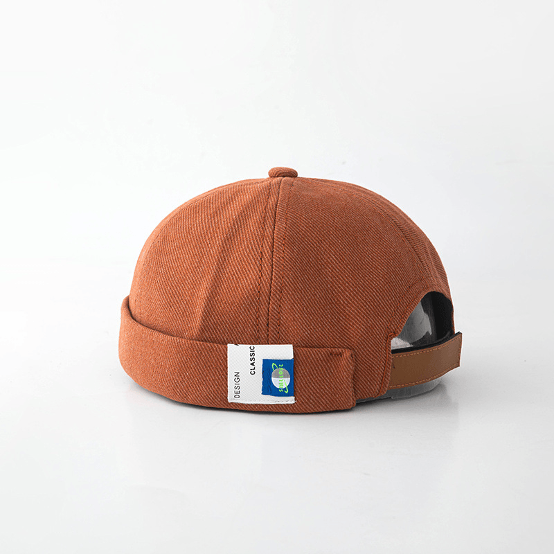 Women's simple melon cap with letter patch, view 4 - MRSLM