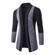 men's slim knit cardigan sweater, view 3 - MRSLM