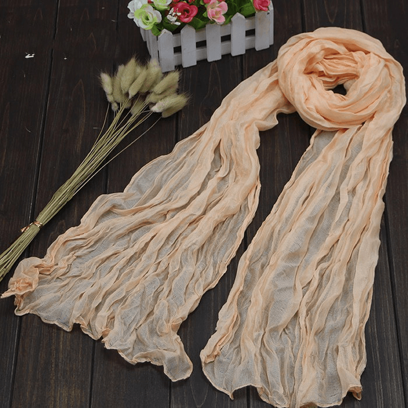 Plain candy color fold scarf, view 13 - MRSLM