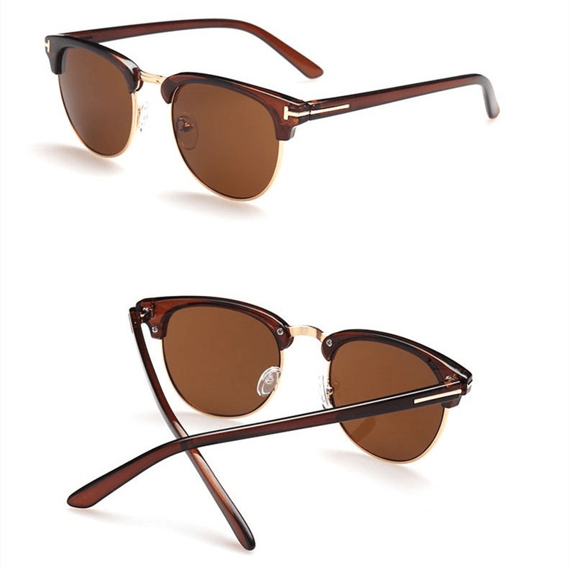 men's half-rim UV400 sunglasses, view 3 - MRSLM