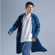 men's loose flax windbreaker, view 3 - MRSLM