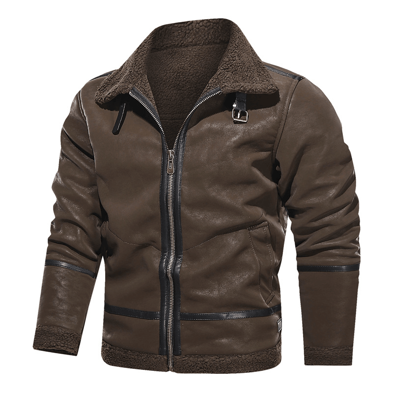 men's PU leather jacket, view 6 - MRSLM