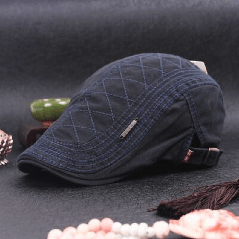 men's pure cotton English style beret, view 4 - MRSLM