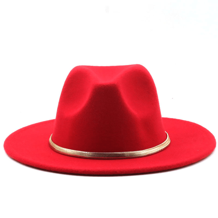 Fashion Autumn and Winter New Men'S and Women'S Woolen Top Hat Jazz - MRSLM