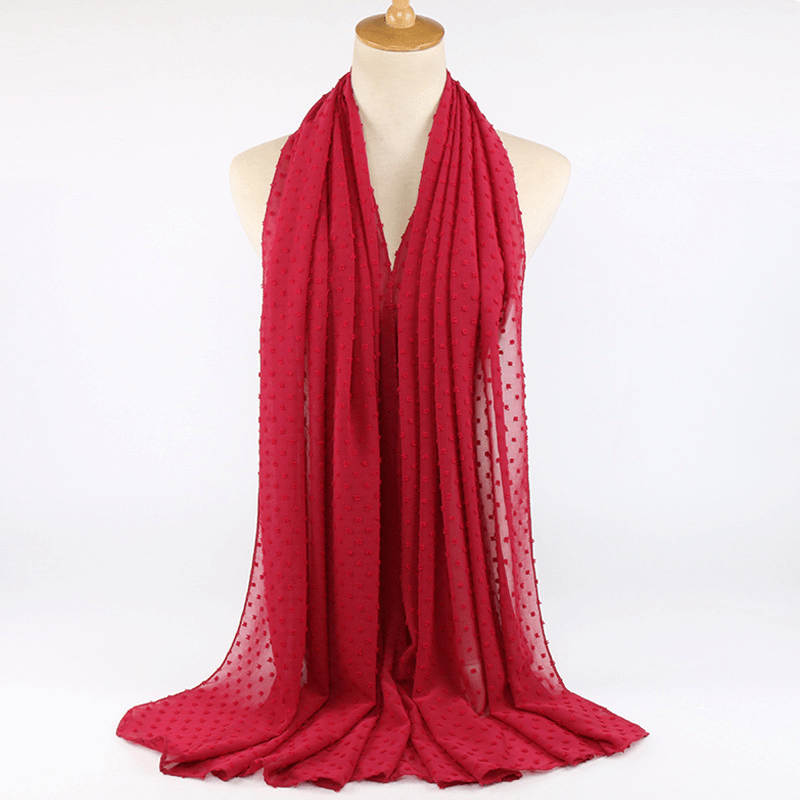 thick chiffon long scarf, view 8 - MRSLM
