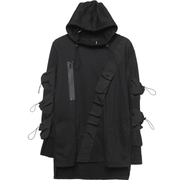 men's drawstring hooded tactical sweater, view 2 - MRSLM