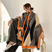 women's imitation cashmere double-sided scarf, view 7 - MRSLM