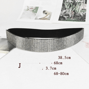 Women's rhinestone elastic wide belt, view 14 - MRSLM