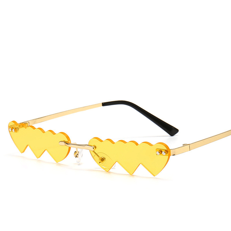 Women's metal rimless sunglasses, view 2 - MRSLM