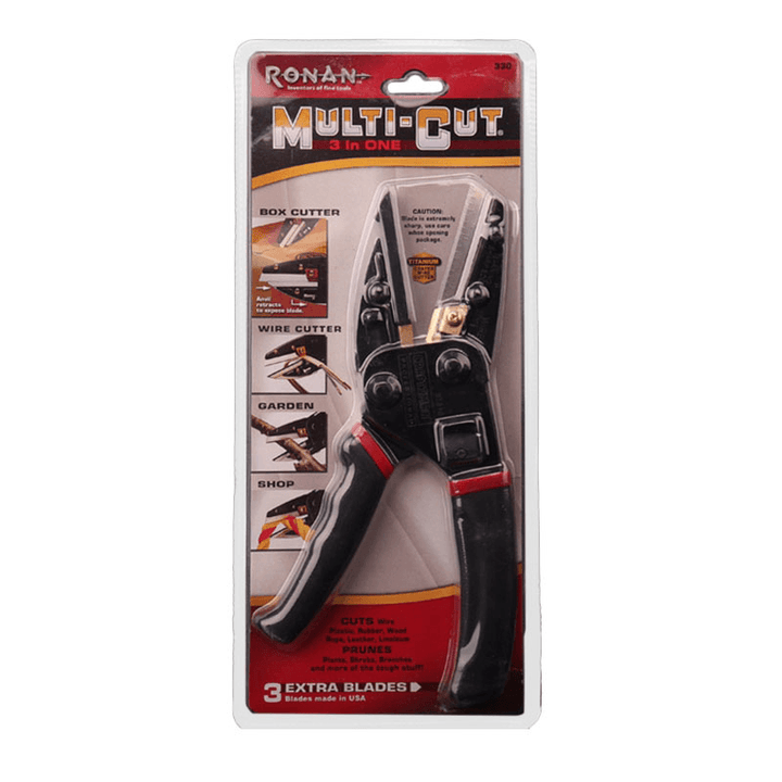 3 in 1 Cutting Tool Multi Cut Pliers Wire Black Power Cut Garden Pruning Shears with 3Pcs Extra Blades Wire Stripper Scissors for Cutting Cable Leather Electrician Hand Crimping Tools - MRSLM