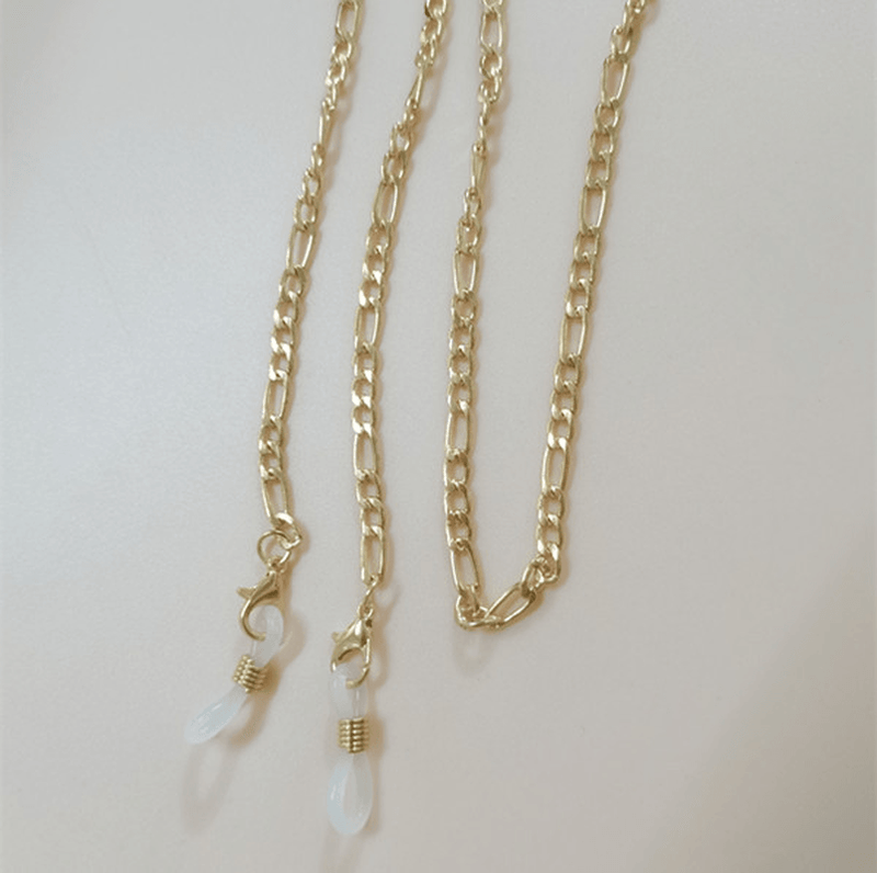 metal glasses and mask chain, view 3 - MRSLM
