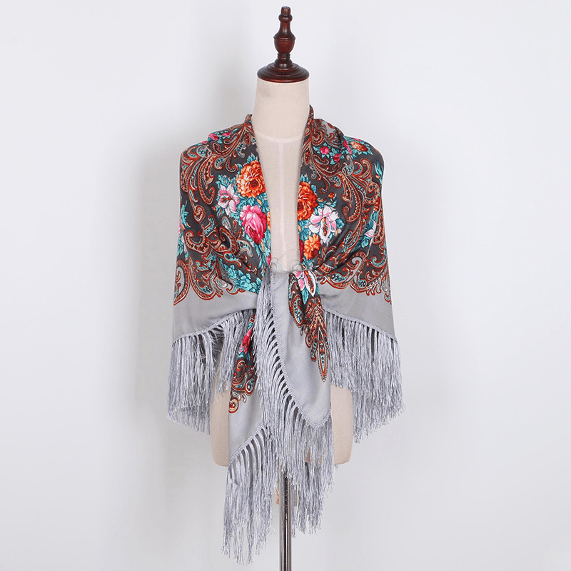 Cotton twill warm shawl, view 3 - MRSLM