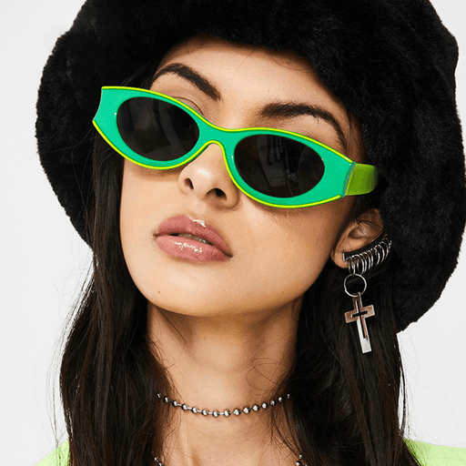 cat eye retro oval sunglasses - MRSLM