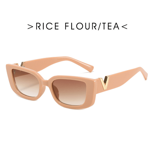 men's small square jelly color sunglasses - MRSLM
