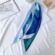 small square silk-like scarf, view 5 - MRSLM