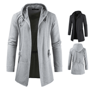 men's Korean hooded cardigan jacket, view 4 - MRSLM