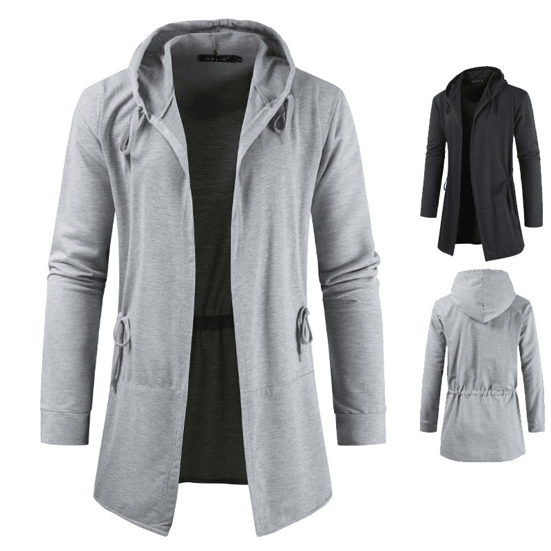 men's Korean hooded cardigan jacket, view 4 - MRSLM