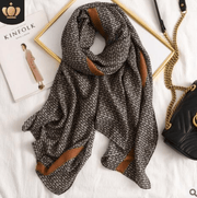 fringed ethnic cotton linen scarf, view 11 - MRSLM