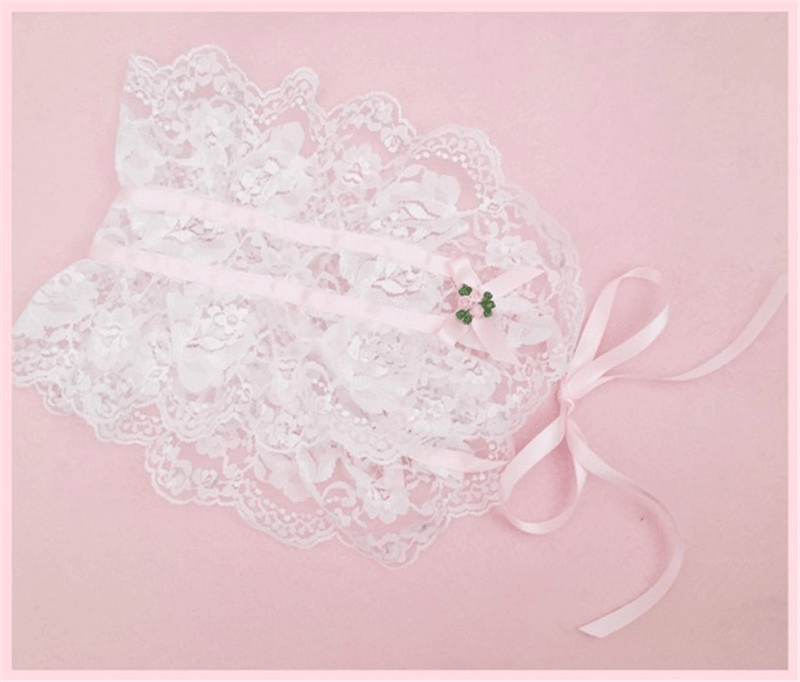 retro doll lace headband, view 2 - MRSLM