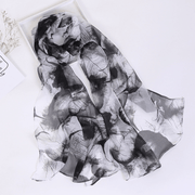 Summer Sunscreen Simulation Silk Beach Towel All-Match Scarf - MRSLM