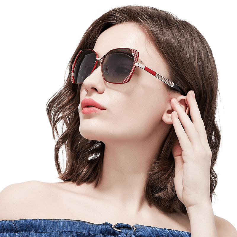 women's large frame polarized driving sunglasses, view 2 - MRSLM