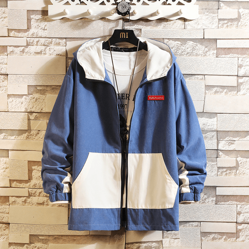 men's color-matching baseball jacket, view 2 - MRSLM